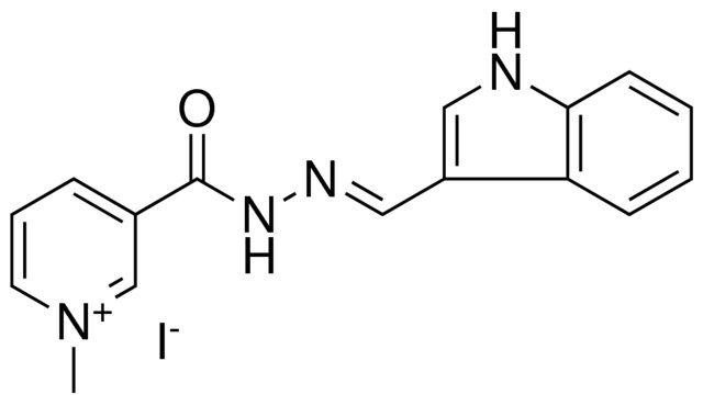 3-(1H-INDOL-3-YLMETHYLENE-HYDRAZINOCARBONYL)-1-METHYL-PYRIDINIUM, IODIDE