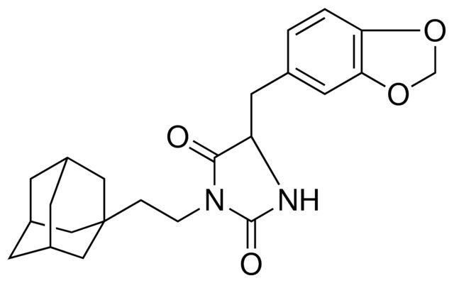 3-(2-(1-ADAMANTYL)ETHYL)-5-(1,3-BENZODIOXOL-5-YLMETHYL)-2,4-IMIDAZOLIDINEDIONE