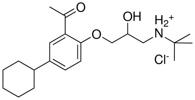 3-(2-AC-4-CYCLOHEXYLPHENOXY)-N-(TERT-BUTYL)-2-HYDROXY-1-PROPANAMINIUM CHLORIDE