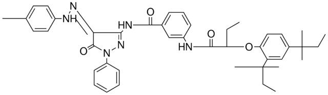 3-(2-(DI-T-PENT-PHENOXY)PROPIONAMIDE)-(TOLYLAZO0OXO-PHENYLPYRAZOLINYL)-BENZAMIDE