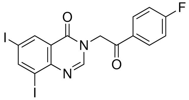 3-(2-(4-FLUORO-PHENYL)-2-OXO-ETHYL)-6,8-DIIODO-3H-QUINAZOLIN-4-ONE