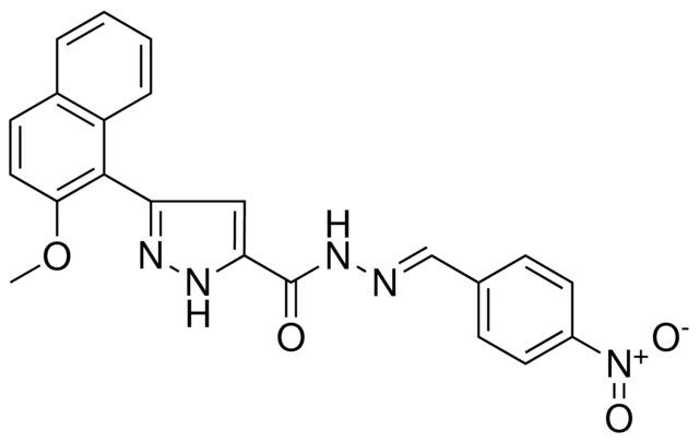 3-(2-METHOXY-1-NAPHTHYL)-N'-[(E)-(4-NITROPHENYL)METHYLIDENE]-1H-PYRAZOLE-5-CARBOHYDRAZIDE