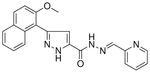 3-(2-METHOXY-1-NAPHTHYL)-N'-[(E)-2-PYRIDINYLMETHYLIDENE]-1H-PYRAZOLE-5-CARBOHYDRAZIDE