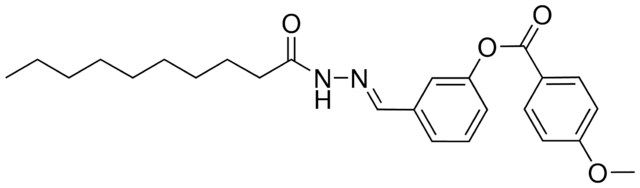 3-(2-DECANOYLCARBOHYDRAZONOYL)PHENYL 4-METHOXYBENZOATE