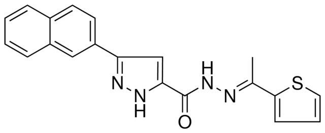 3-(2-NAPHTHYL)-N'-[(E)-1-(2-THIENYL)ETHYLIDENE]-1H-PYRAZOLE-5-CARBOHYDRAZIDE