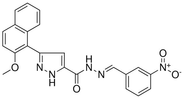 3-(2-METHOXY-1-NAPHTHYL)-N'-[(E)-(3-NITROPHENYL)METHYLIDENE]-1H-PYRAZOLE-5-CARBOHYDRAZIDE