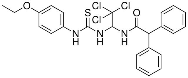 2,2-DIPHENYL-N-(2,2,2-TRICHLORO-1-(3-(4-ETHOXY-PH)-THIOUREIDO)-ETHYL)-ACETAMIDE