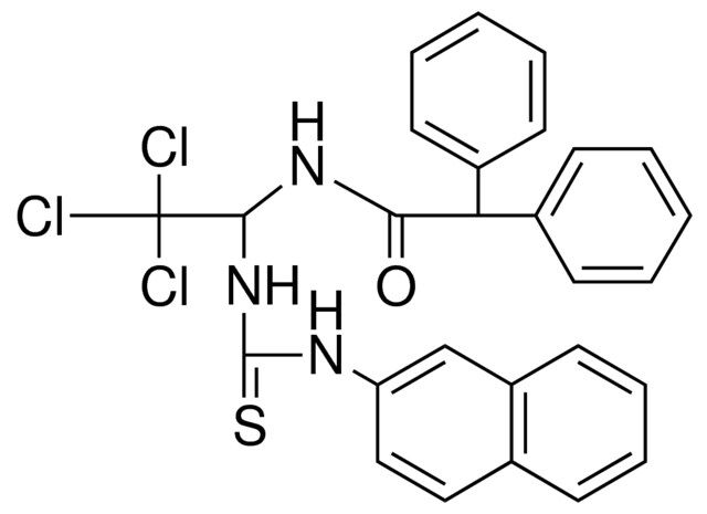 2,2-DIPHENYL-N-(2,2,2-TRICHLORO-1-(3-NAPHTHALEN-2-YL-THIOUREIDO)-ET)-ACETAMIDE