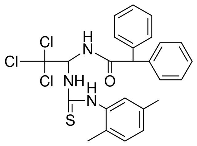 2,2-DIPHENYL-N-(2,2,2-TRICHLORO-1-(3-(2,5-DIMETHYL-PH)-THIOUREIDO)-ET)-ACETAMIDE