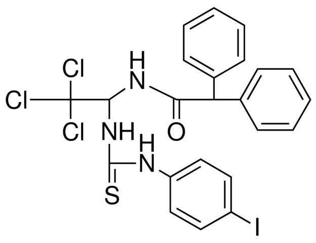 2,2-DIPHENYL-N-(2,2,2-TRICHLORO-1-(3-(4-I-PHENYL)-THIOUREIDO)-ETHYL)-ACETAMIDE