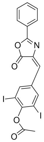 2,6-DIIODO-4-(5-OXO-2-PHENYL-2-OXAZOLIN-4-YLIDENEMETHYL)PHENYL ACETATE