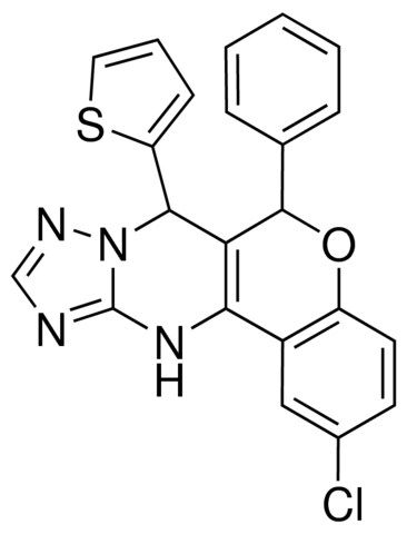 2-CHLORO-6-PHENYL-7-(2-THIENYL)-7,12-DIHYDRO-6H-CHROMENO[4,3-D][1,2,4]TRIAZOLO[1,5-A]PYRIMIDINE