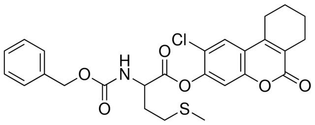 2-CHLORO-6-OXO-7,8,9,10-TETRAHYDRO-6H-BENZO[C]CHROMEN-3-YL 2-{[(BENZYLOXY)CARBONYL]AMINO}-4-(METHYLSULFANYL)BUTANOATE