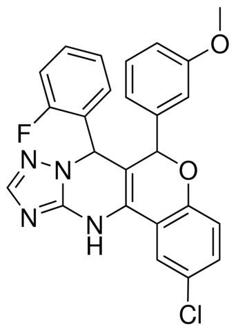 2-CHLORO-7-(2-FLUOROPHENYL)-6-(3-METHOXYPHENYL)-7,12-DIHYDRO-6H-CHROMENO[4,3-D][1,2,4]TRIAZOLO[1,5-A]PYRIMIDINE