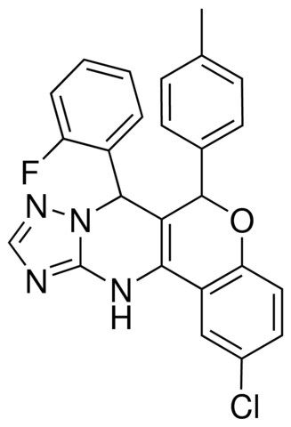 2-CHLORO-7-(2-FLUOROPHENYL)-6-(4-METHYLPHENYL)-7,12-DIHYDRO-6H-CHROMENO[4,3-D][1,2,4]TRIAZOLO[1,5-A]PYRIMIDINE