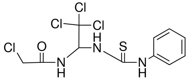 2-CHLORO-N-(2,2,2-TRICHLORO-1-(3-PHENYL-THIOUREIDO)-ETHYL)-ACETAMIDE