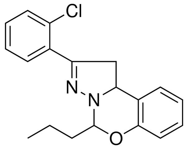 2-(2-CL-PHENYL)-4-PROPYL-1,9B-DIHYDRO-5-OXA-3,3A-DIAZA-CYCLOPENTA(A)NAPHTHALENE