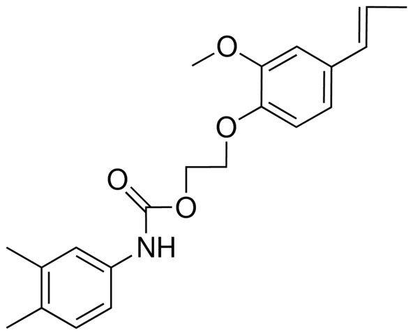 2-(2-METHOXY-4-(1-PROPENYL)PHENOXY)ETHYL N-(3,4-XYLYL)CARBAMATE