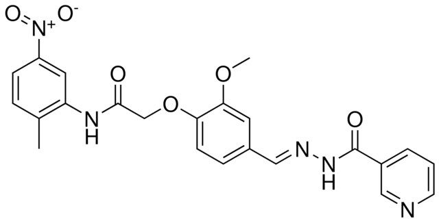 2-(2-METHOXY-4-{(E)-[(3-PYRIDINYLCARBONYL)HYDRAZONO]METHYL}PHENOXY)-N-(2-METHYL-5-NITROPHENYL)ACETAMIDE