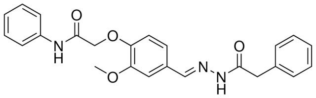 2-(2-METHOXY-4-(PHENYLACETYL-HYDRAZONOMETHYL)-PHENOXY)-N-PHENYL-ACETAMIDE