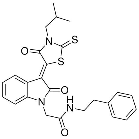 2-[(3Z)-3-(3-ISOBUTYL-4-OXO-2-THIOXO-1,3-THIAZOLIDIN-5-YLIDENE)-2-OXO-2,3-DIHYDRO-1H-INDOL-1-YL]-N-(2-PHENYLETHYL)ACETAMIDE