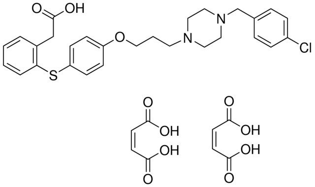 [2-[(4-[3-[4-(4-CHLOROBENZYL)-1-PIPERAZINYL]PROPOXY]PHENYL)SULFANYL]PHENYL]ACETIC ACID, DIMALEATE SALT