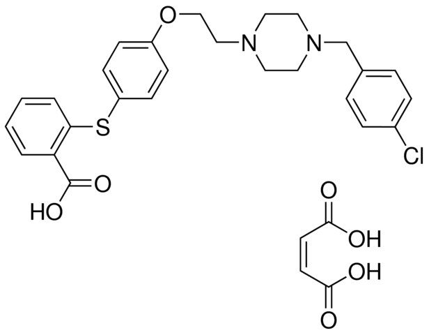 2-[(4-[2-[4-(4-CHLOROBENZYL)-1-PIPERAZINYL]ETHOXY]PHENYL)SULFANYL]BENZOIC ACID, MALEATE SALT