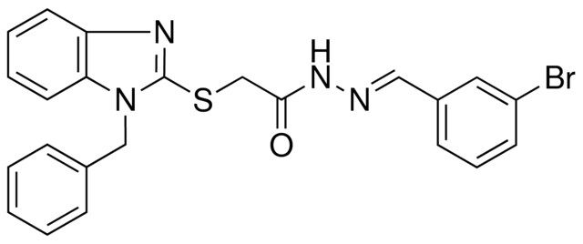 2-(1-BZL-1H-BENZOIMIDAZOL-2-YLSULFANYL)-ACETIC ACID (3-BR-BENZYLIDENE)-HYDRAZIDE