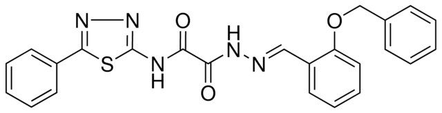 2-{(2E)-2-[2-(BENZYLOXY)BENZYLIDENE]HYDRAZINO}-2-OXO-N-(5-PHENYL-1,3,4-THIADIAZOL-2-YL)ACETAMIDE