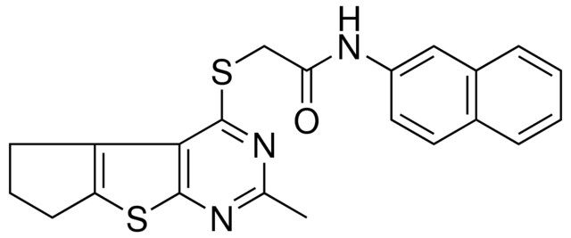 2-[(2-METHYL-6,7-DIHYDRO-5H-CYCLOPENTA[4,5]THIENO[2,3-D]PYRIMIDIN-4-YL)SULFANYL]-N-(2-NAPHTHYL)ACETAMIDE