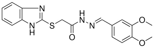 2-(1H-BENZOIMIDAZOL-2-YLSULFANYL)-ACETIC ACID (3,4-DI-MEO-BENZYLIDENE)-HYDRAZIDE