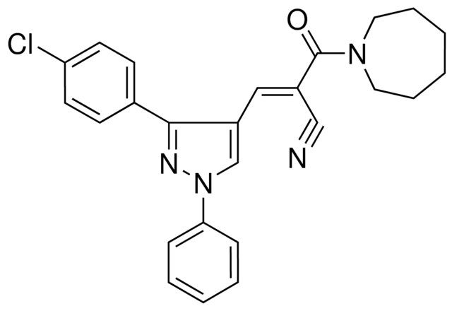 2-(1-AZEPANYLCARBONYL)-3-(3-(4-CHLOROPHENYL)-1-PH-1H-PYRAZOL-4-YL)ACRYLONITRILE