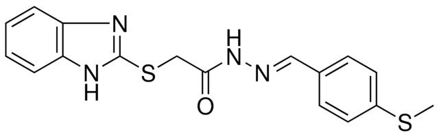 2-(1H-BENZIMIDAZOL-2-YLSULFANYL)-N'-{(E)-[4-(METHYLSULFANYL)PHENYL]METHYLIDENE}ACETOHYDRAZIDE