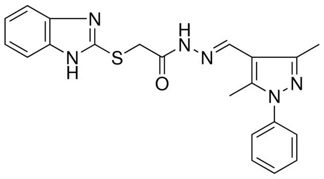 2-(1H-BENZIMIDAZOL-2-YLSULFANYL)-N'-[(E)-(3,5-DIMETHYL-1-PHENYL-1H-PYRAZOL-4-YL)METHYLIDENE]ACETOHYDRAZIDE