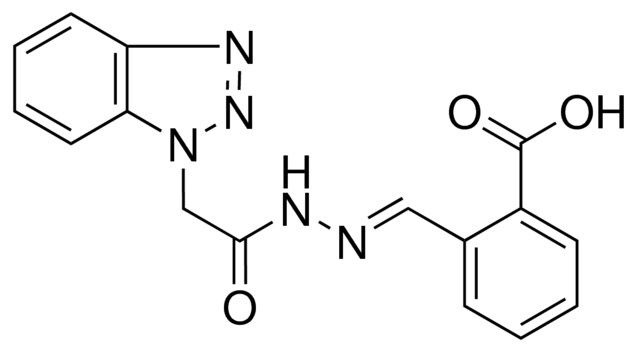 2-(2-(1H-1,2,3-BENZOTRIAZOL-1-YLACETYL)CARBOHYDRAZONOYL)BENZOIC ACID