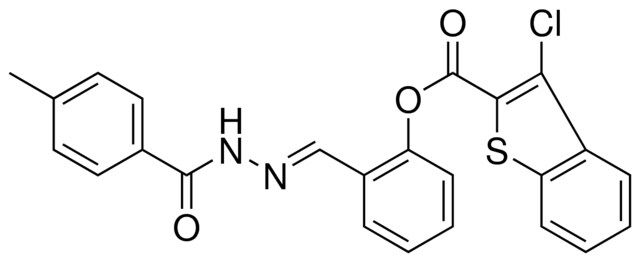 2-(2-(4-METHYLBENZOYL)CARBOHYDRAZONOYL)PH 3-CL-1-BENZOTHIOPHENE-2-CARBOXYLATE