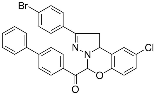 [1,1'-BIPHENYL]-4-YL[2-(4-BROMOPHENYL)-9-CHLORO-1,10B-DIHYDROPYRAZOLO[1,5-C][1,3]BENZOXAZIN-5-YL]METHANONE