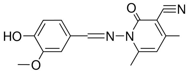 1,2-DIHYDRO-4,6-DIMETHYL-2-OXO-1-(VANILLYLIDENEAMINO)NICOTINONITRILE