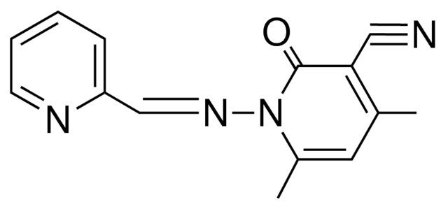 1,2-DIHYDRO-4,6-DIMETHYL-2-OXO-1-(2-PYRIDYLMETHYLENEAMINO)-NICOTINONITRILE