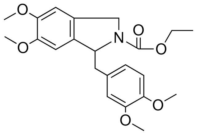 1-(3,4-DIMETHOXY-BZL)-5,6-DIMETHOXY-1,3-2H-ISOINDOLE-2-CARBOXYLIC ACID ET ESTER