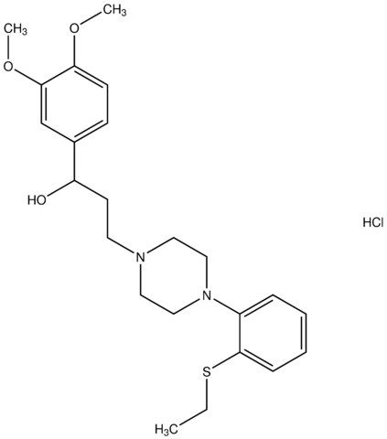 1-(3,4-dimethoxyphenyl)-3-{4-[2-(ethylsulfanyl)phenyl]-1-piperazinyl}-1-propanol hydrochloride