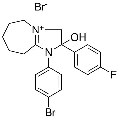 1-(4-BROMOPHENYL)-2-(4-FLUOROPHENYL)-2-HYDROXY-1H,2H,3H,5H,6H,7H,8H,9H-IMIDAZO[1,2-A]AZEPIN-4-IUM BROMIDE