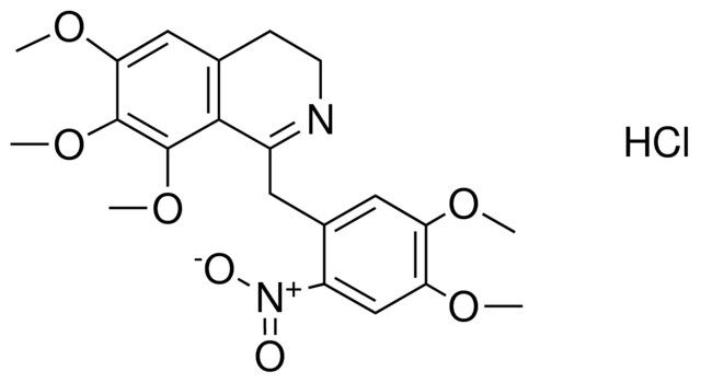 1-(4,5-DI-MEO-2-NITRO-BZL)-6,7,8-TRIMETHOXY-3,4-2H-ISOQUINOLINE, HYDROCHLORIDE