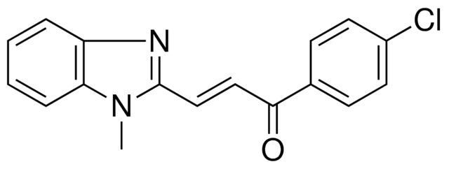 1-(4-CHLOROPHENYL)-3-(1-METHYL-1H-BENZIMIDAZOL-2-YL)-2-PROPEN-1-ONE