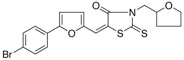 (5E)-5-{[5-(4-BROMOPHENYL)-2-FURYL]METHYLENE}-3-(TETRAHYDRO-2-FURANYLMETHYL)-2-THIOXO-1,3-THIAZOLIDIN-4-ONE