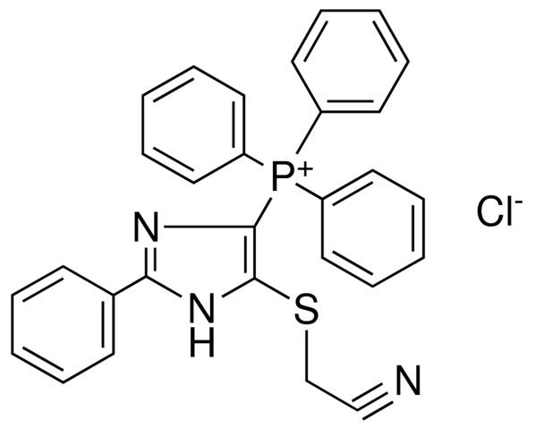 (5-CYANOMETHYLSULFANYL-2-PH-1H-IMIDAZOL-4-YL)-TRIPHENYL-PHOSPHONIUM, CHLORIDE