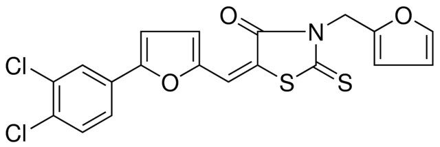 (5E)-5-{[5-(3,4-DICHLOROPHENYL)-2-FURYL]METHYLENE}-3-(2-FURYLMETHYL)-2-THIOXO-1,3-THIAZOLIDIN-4-ONE