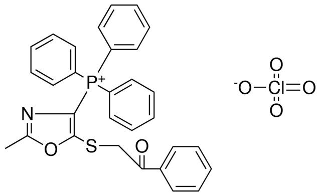 (ME-5-(2-OXO-2-PH-ETHYLSULFANYL)-OXAZOL-4-YL)-TRIPHENYL-PHOSPHONIUM, PERCHLORATE