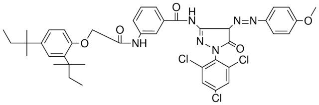 (DI-T-PENT-PHO)ACETAMIDO-(MEO-PH-AZO)-OXO-(TRICHLOROPHENYL)PYRAZOLINYL-BENZAMIDE