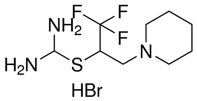 ((2,2,2-TRIFLUORO-1-(1-PIPERIDINYLMETHYL)ETHYL)THIO)METHANEDIAMINE HYDROBROMIDE